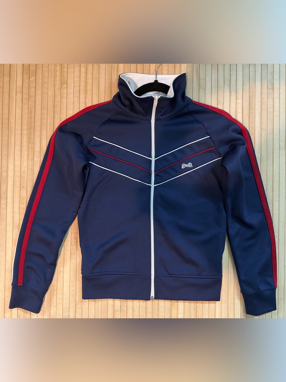 🔥 VINTAGE GRAIL! Women's Le Tigre Retro Full-Zip Chevron Track Jacket 🔥